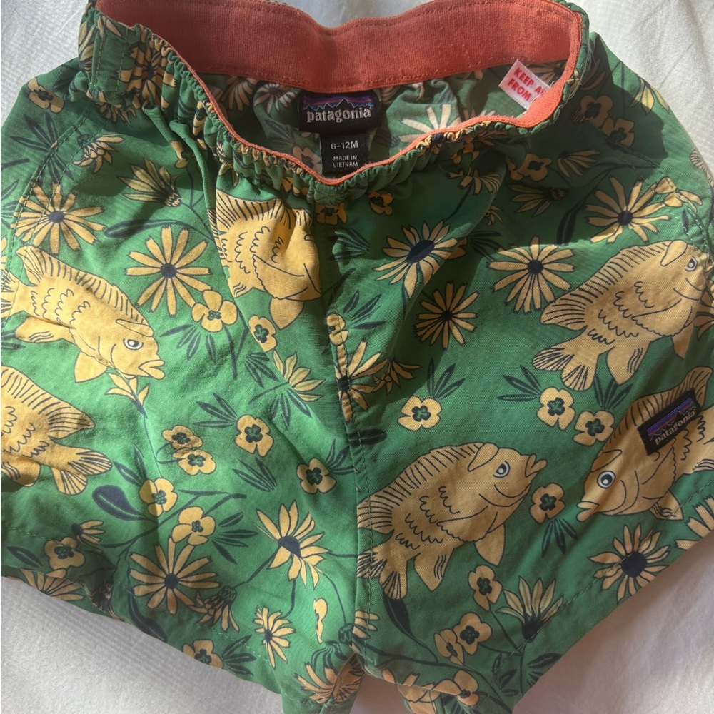 Patagonia Baby Baggies Shorts Salamander Green 6-12 months